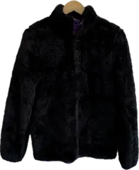 ZK31 【美品】championチャンピオン　フリース　アウター　ブラック　レディース　LARGEサイズ