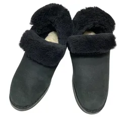【美品】UGG アグ (22) ショートブーツ ボア ムートンブーツ 防寒 本革 レザー 希少デザイン