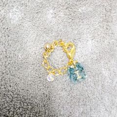 ハンドメイド ドライフラワー アルファベット イニシャル チャーム 『I』