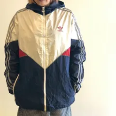 adidas アディダス フルジップ 切り替えナイロンジャケット トレフォイルロゴ Y2Kヴィンテージ（メンズXL） 251215
