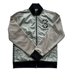 adidas アディダス ブルゾン グレー 紺 緑系 ジャケット ジャージ スポーツ ゴルフ 趣味 メンズ Lサイズ