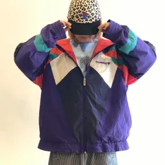 hummel ヒュンメル スタンドカラー 切り替えナイロンジャケット Y2K ヴィンテージ Made in インドネシア（メンズL~XL/表記M）251219