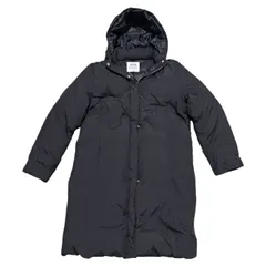 ZK12 イッカ IKKA   ロングコート   ダウンジャケット　シームレス　フード付き　黒  軽量   ダウン80%  フェザー20%   1IKNDR-014. レディース  サイズM