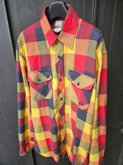 100 NIKE SB コットン ビッグチェック フランネル シャツ シャツ レア物