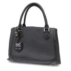 ゼルパリ ハンドバッグ 2way ショルダーバッグ チャーム付き クロコ ワニ 黒 ブラック BLACK レザー 本革 ZELE PARIS