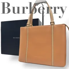 ★美品★　Burberry　バーバリー　ハンドバッグ　レザー　ノバチェック　ロゴ　自立型　保存袋　箱付　♯1711