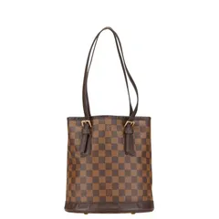 ルイ ヴィトン ダミエ マレ トートバッグ ショルダーバッグ N42240 ブラウン PVC レザー レディース LOUIS VUITTON【1-0207915】