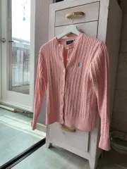 ポロラルフローレン ピンク ケーブルニット カーディガン