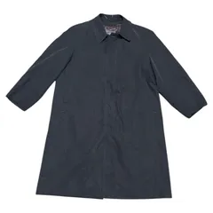 ZK12 バレストリーノ BALESTRINO  ロングコート　ステンカラーコート　黒　ライナー付き(ウール70%)   ビジネス　カジュアル　メンズ　サイズA(98-6)