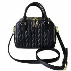 ダイアナ DIANA キルティング 2way バッグ ハンドバッグ ショルダーバッグ レザー 黒 ブラック かばん 鞄 カバン 美品