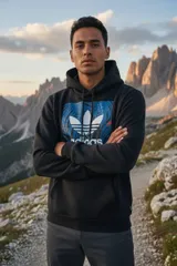 adidas アディダスオリジナルス 【XS】 パーカー スケートボーディング プリント ロゴ  ブラック WT12-w6