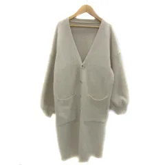 ブージュルード Bou Jeloud ニットカーディガン ロング丈 Vネック 無地 F アイボリー /YS17