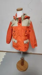 THE NORTH FACE ザノースフェイス オレンジ色 子供用 フード ジャケット