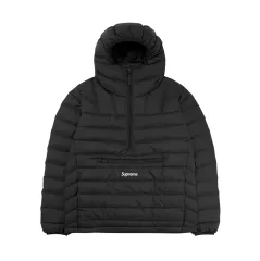 25FW シュプリーム ダウン ハーフ ジップ フード ダウン ( ブラック L )