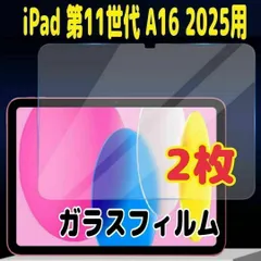 2枚 iPad 第11世代 A16 2025用 10.9インチ ガラスフィルム