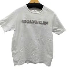 シーケーカルバンクライン ck Calvin Klein ロゴフロッキープリント クルーネックTシャツ レディース import：XL のサムネイル