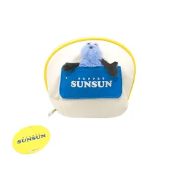 パペットスンスン ぬいぐるみバッジ付きポーチ