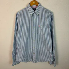 Abercrombie & Fitch アバクロンビー&フィッチ ストライプシャツ ボタンダウン ブルー Lサイズ メンズ 古着 アメカジ ストリート　シティーボーイ