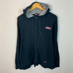 Dickies ディッキーズ フルジップ スウェット パーカー 無地 ブラック 4Lサイズ メンズ 古着 ワーク系 ストリート　アメカジ