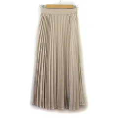 ナチュラルクチュール natural couture スカート ロング プリーツ サテン F ベージュ