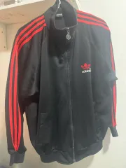 adidas アディダス ヨーロッパ ジャージ 黒赤 ブラックレッド レア M 95 トラックジャージ