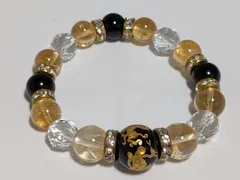 パワーストーン　天然石　ブレスレット　四神集結　シトリン他　15cm　No318