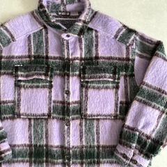 ヴィンテージ風花柄アート柄ダウンジャケット 総柄 46 古着 メンズ