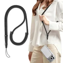 新品 [saxsion] スマホストラップ 落下防止 iPhone 16 15 14 13 12 pro max 用 Android xiaomi galaxy 全機種対応 長さ調節可能