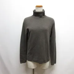 ユニクロ UNIQLO 3D カシミヤ タートルネック セーター ニット S ダークブラウン