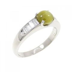 Pt900 高品質クリソベリルキャッツアイリング 1.70ct 鑑別書付き 