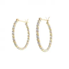 K18YG/PT フープ ピアス