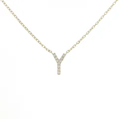 K18YG イニシャルY ダイヤモンド ネックレス 0.05CT
