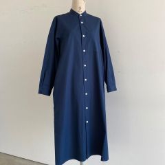 LE PHIL ルフィル バッグ プリーツ シャツ ワンピース ネイビー - メルカリ