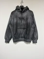 Supreme x MM6 24SS フォイル ボックスロゴ フーディー ブラック S