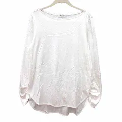 プラステ PLST カットソー ボートネック 長袖 M 白 ホワイト /YK