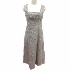 トランテアン ソン ドゥ モード 31 Sons de mode ワンピース ジャンパースカート ひざ丈 チェック 36 S ベージュ /YK