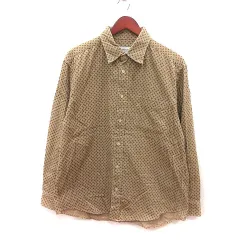 ユニバーシティーオックスフォードコレクション UNIVERSITY OF OXFORD COLLECTION コーデュロイシャツ 総柄 長袖 L ベージュ 茶 ブラウン /MS