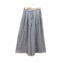 ナチュラルビューティーベーシック NATURAL BEAUTY BASIC ワイドパンツ グレンチェック M グレー /YK