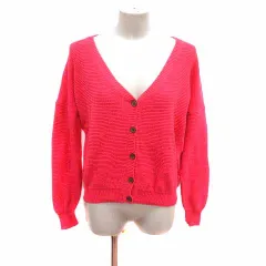 チャオパニック ティピー CIAOPANIC TYPY カーディガン ニット Vネック 長袖 ONE 赤 レッド /YK