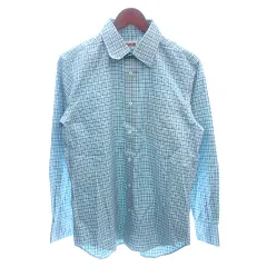 マックレガー マクレガー McGREGOR ステンカラーシャツ チェック 長袖 M 水色 ライトブルー /AU