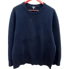 ユニクロ UNIQLO ニット セーター 長袖 XXL 紺 ネイビー /RT ●RY