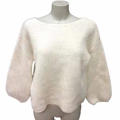 シップス SHIPS ニット セーター ボートネック 長袖 白 ホワイト /YK