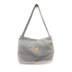 ツモリチサト TSUMORI CHISATO ショルダーバッグ キャンバス グレー 金色 ゴールドカラー /MS ●RYのサムネイル