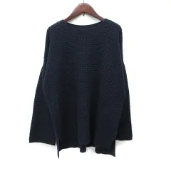 セオリー Theory ニット セーター 長袖 ウール カシミヤ混 S 黒 ブラック /YI