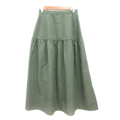 ロペピクニック ROPE Picnic フレアスカート ロング 38 M 緑 カーキ /MN