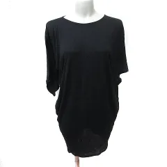 ケイビーエフ KBF アーバンリサーチ チュニック カットソー フレンチスリーブ ドルマンスリーブ 変形デザイン ONE 黒 ブラック /YI