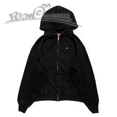 送料無料メンズ ジップアップパーカー ブラック Supreme シュプリーム Small Box Zip Up Hooded Sweatshirt FW25SW5 M L XL XXL シュプリームスモールボックスロゴパッチジップアップパーカー se1454r
