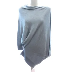 スピック&スパン Spick&Span ニットワンピース ミニ 変形デザイン ドルマンスリーブ 長袖 グレー /AU