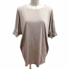 インディヴィ INDIVI チュニック カットソー ドルマンスリーブ 七分袖 42 XL ベージュ /YK
