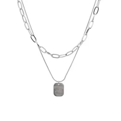 [Moonstan] ネックレス レディース メンズ 人気 チェーンネックレス 金属アレルギー対応 2連 サージカルステンレス 2本セット ゴールド シルバー 3way